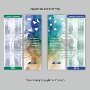 Zakładka 2026 z programem czytania Biblii
